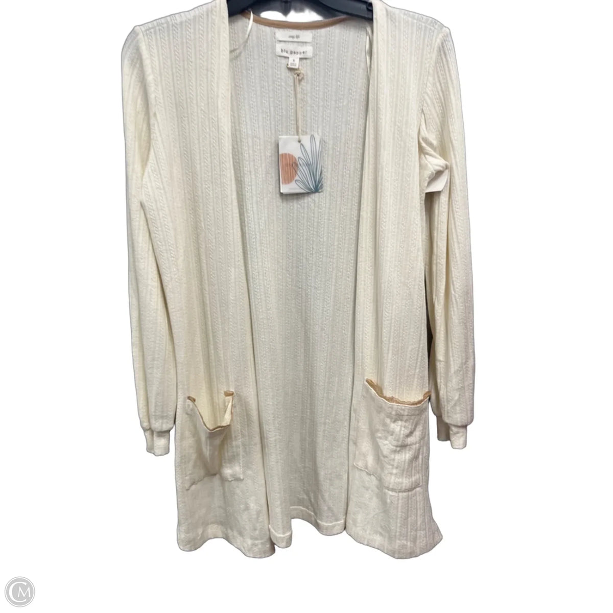 Cardigan By Blu Pepper In Tan, Size: S