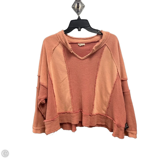 Top Long Sleeve By Pol In Orange, Size: S