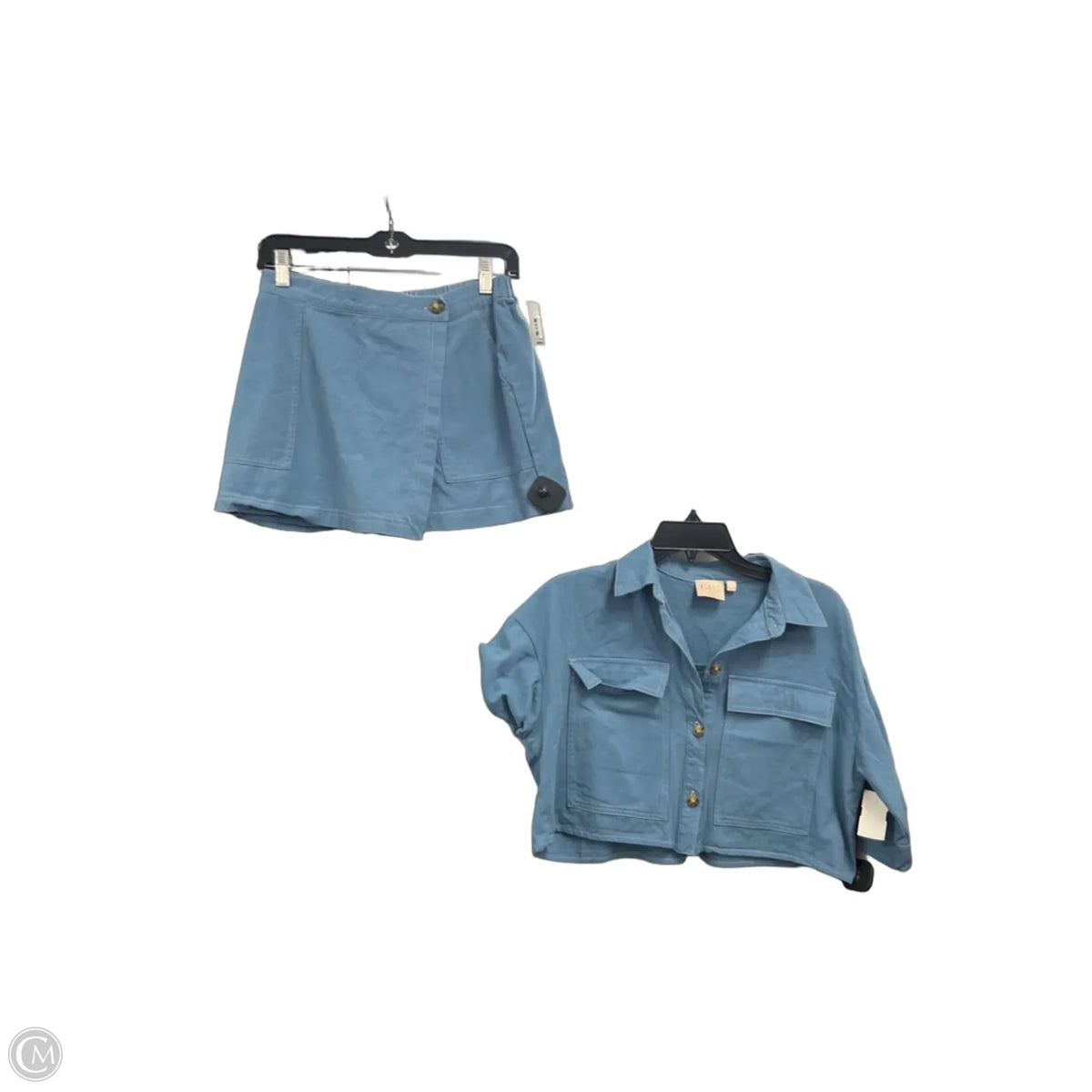 Skort 2pc Set By Good Luck Gem In Blue, Size: M