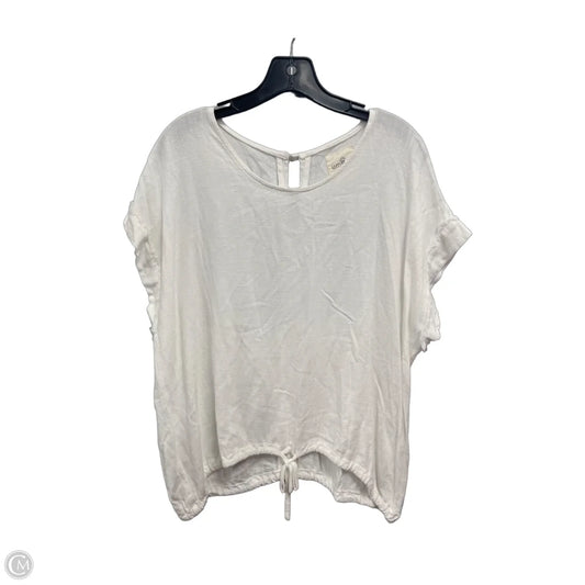 Top Short Sleeve By Umgee In White, Size: L
