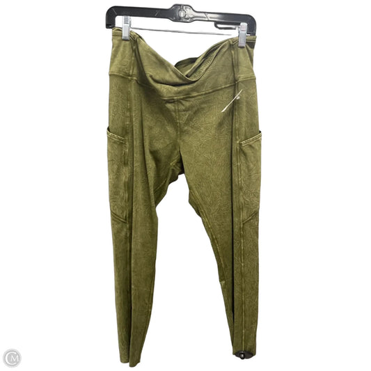 Athletic Leggings By Lululemon In Green, Size: 14