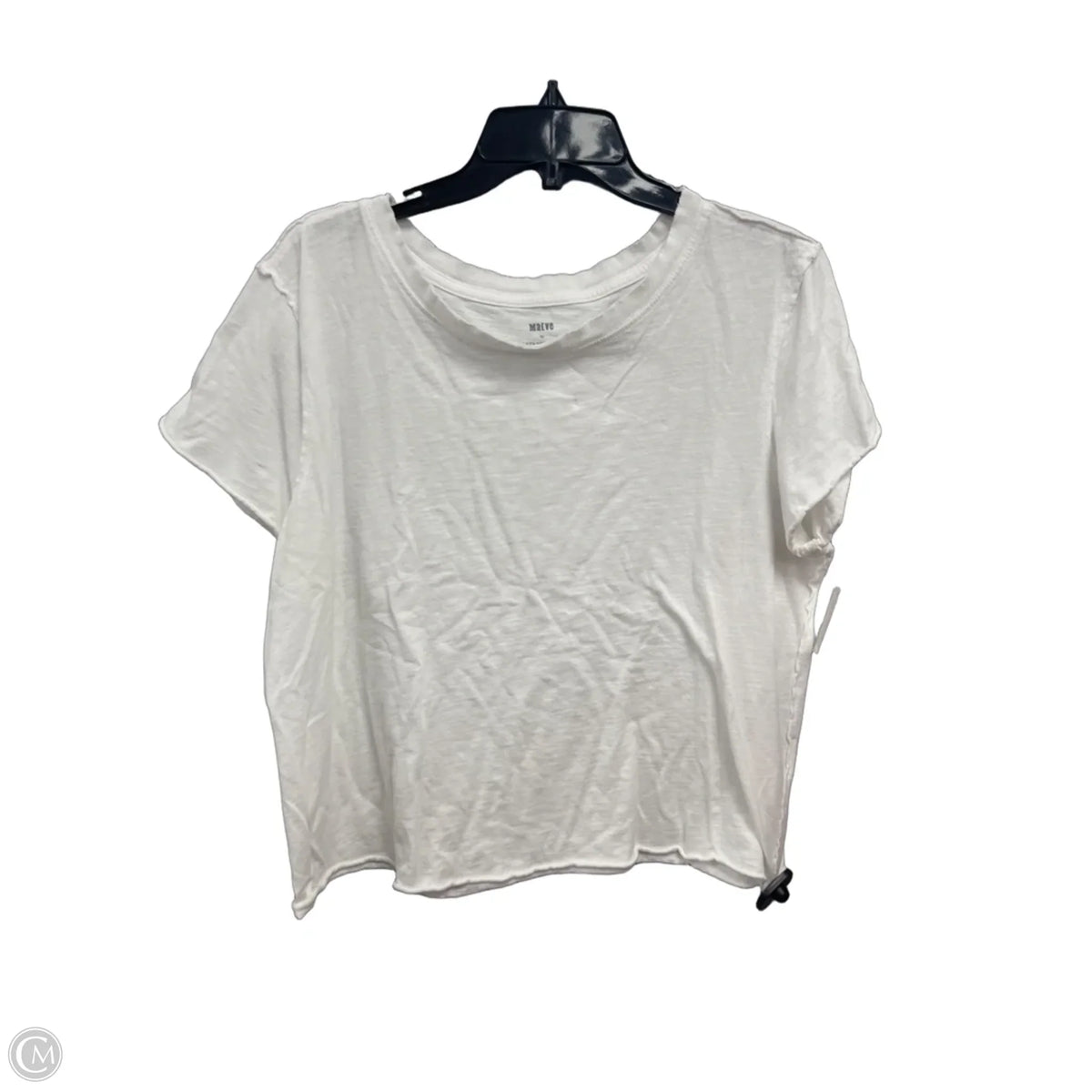 Top Short Sleeve Basic By Maeve In White, Size: L