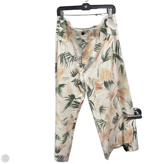 Jeans Wide Leg By Pilcro In Green & Yellow, Size: 12