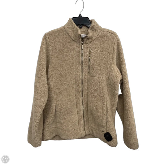 Jacket Fleece By Calvin Klein In Tan, Size: L
