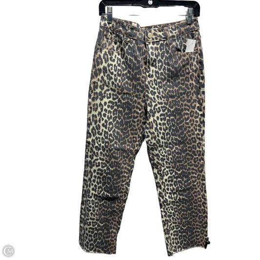 Jeans Straight By Oat In Brown & Cream, Size: 6