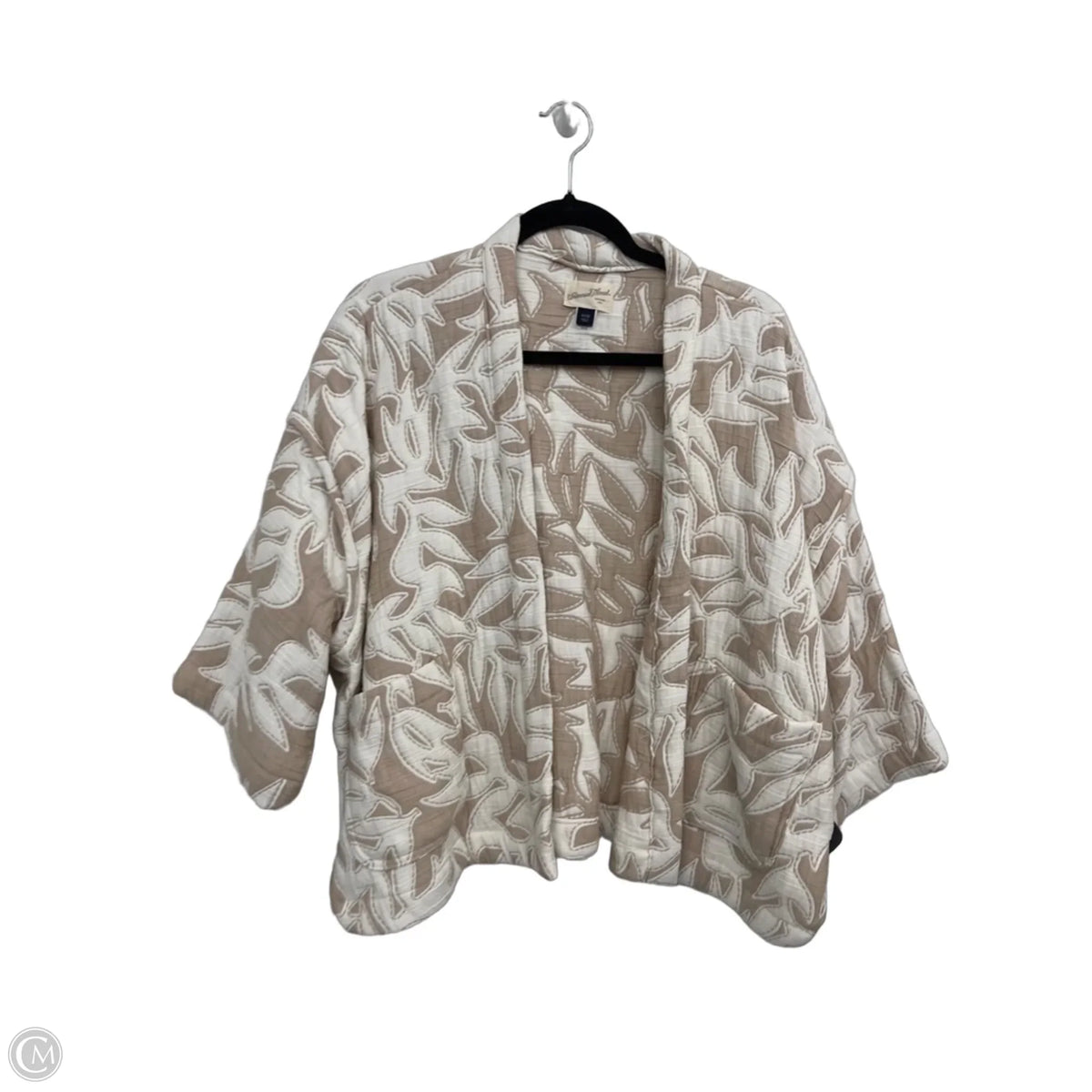 Cardigan By Universal Thread In Tan & White, Size: Osfm