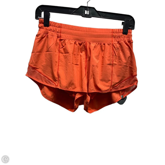 Athletic Shorts By Lululemon In Orange, Size: 8