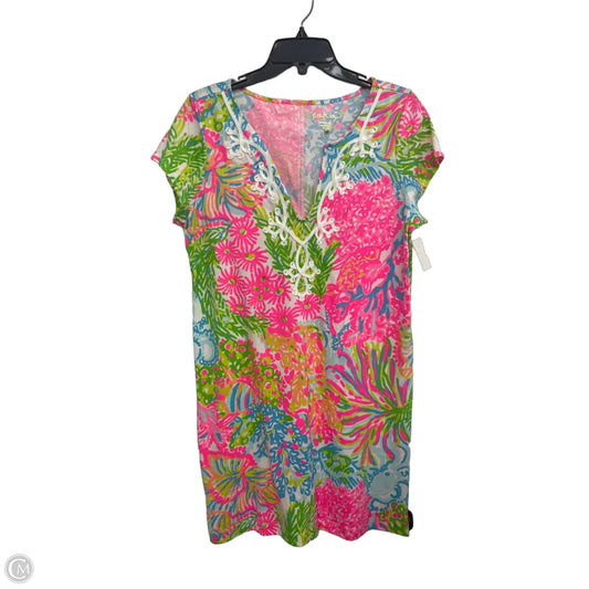 Dress Designer By Lilly Pulitzer In Blue & Yellow, Size: L