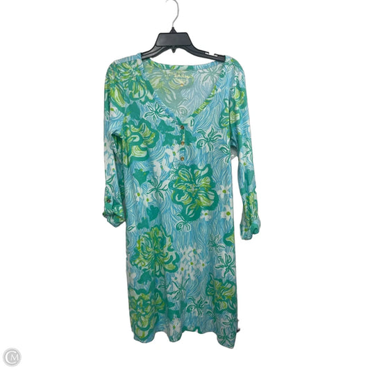 Dress Designer By Lilly Pulitzer In Green & White, Size: L