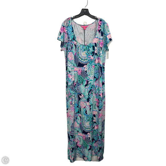Dress Designer By Lilly Pulitzer In Blue & Pink, Size: Xl