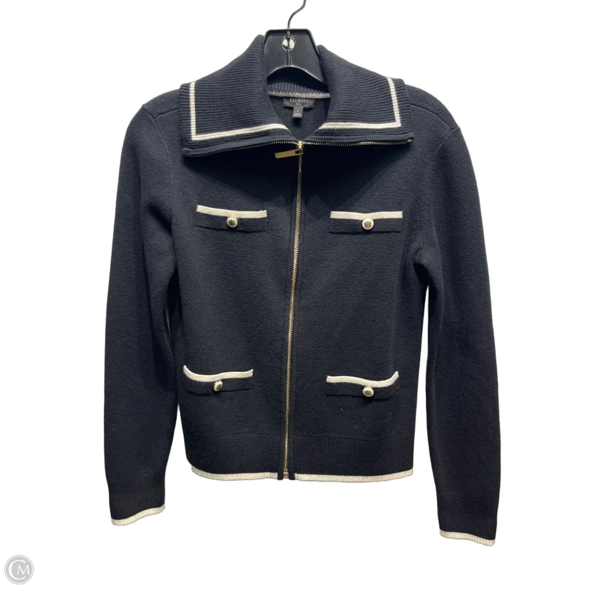 Jacket Other By Talbots In Black & White, Size: Sp