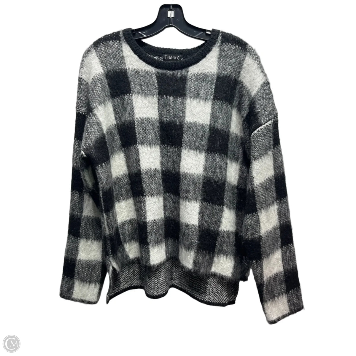 Sweater By Timing In Black & White, Size: M