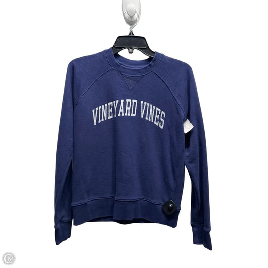 Top Long Sleeve By Vineyard Vines In Blue & White, Size: Xs