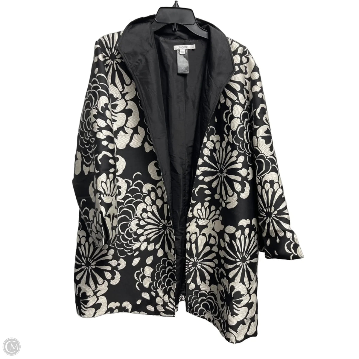 Blazer By Chicos In Black & White, Size: Xxl