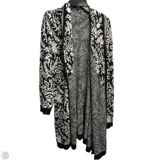 Sweater Cardigan By Soft Surroundings In Black & White, Size: 3x