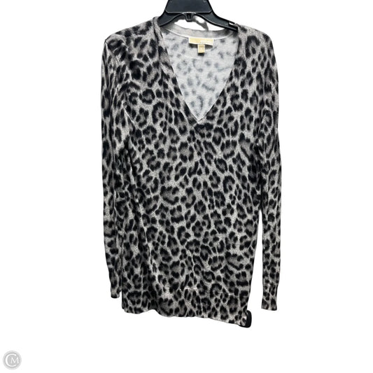 Top Long Sleeve By Michael By Michael Kors In Black & Grey, Size: M