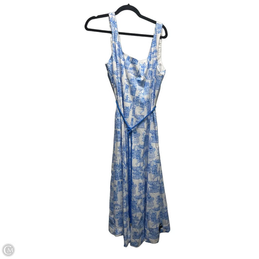 Dress Designer By Karl Lagerfeld In Blue & White, Size: 12