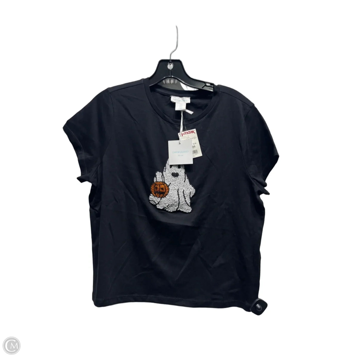 Top Short Sleeve Basic By Cynthia Rowley In Black & White, Size: M