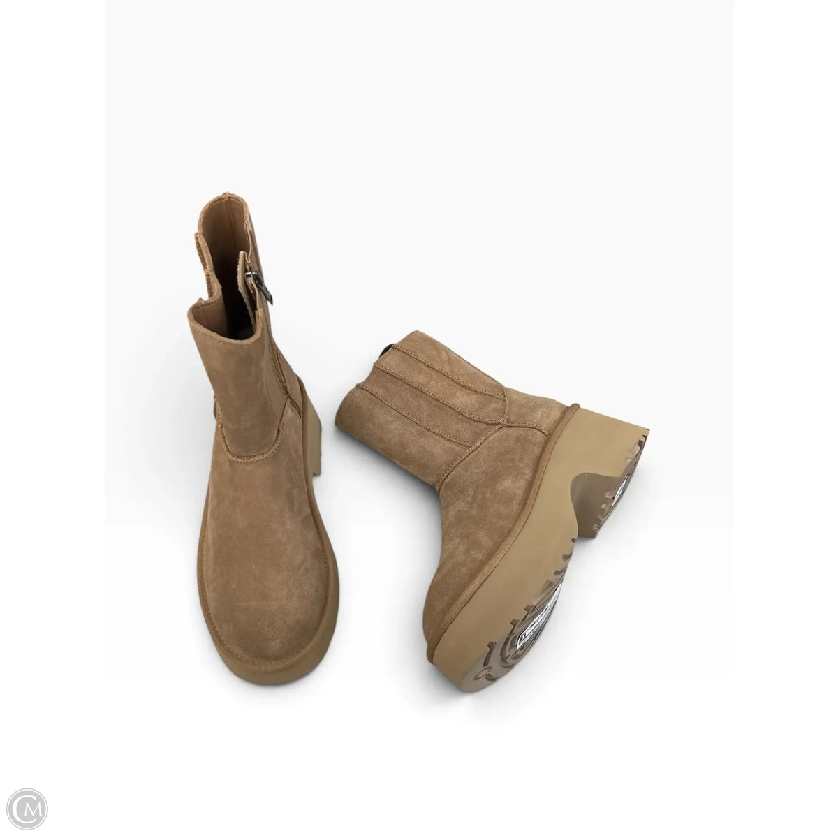 Boots Designer By Ugg In Brown, Size: 8