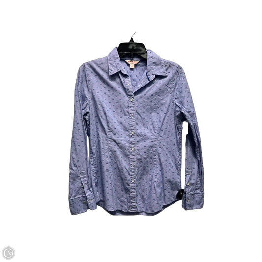 Top Long Sleeve By Brooks Brothers In Blue, Size: 4