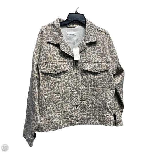 Jacket Denim By Hollister In Brown & Cream, Size: M