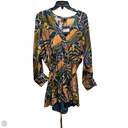 Dress Casual Short By Dress Forum In Green & Orange, Size: L