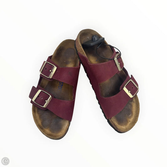 Sandals Flats By Birkenstock In Red, Size: 6