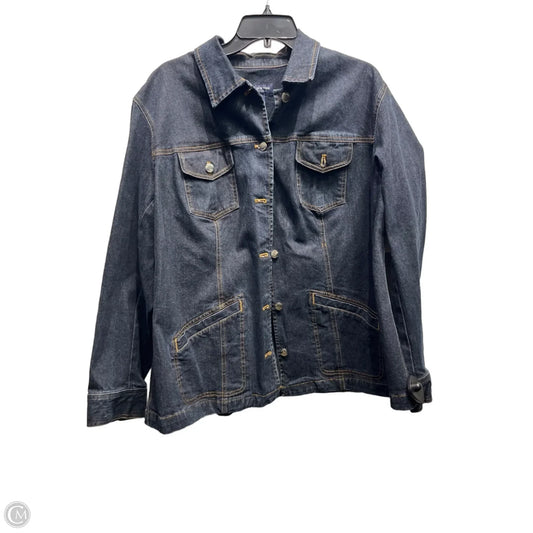 Jacket Denim By Jones New York In Blue Denim, Size: 2x