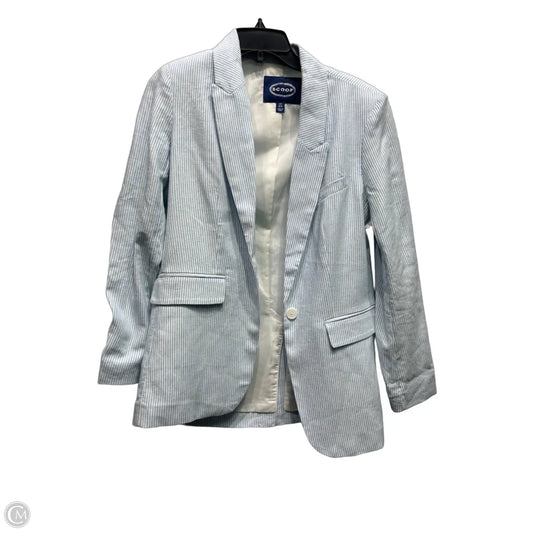 Blazer By Scoop In Blue & White, Size: Xs