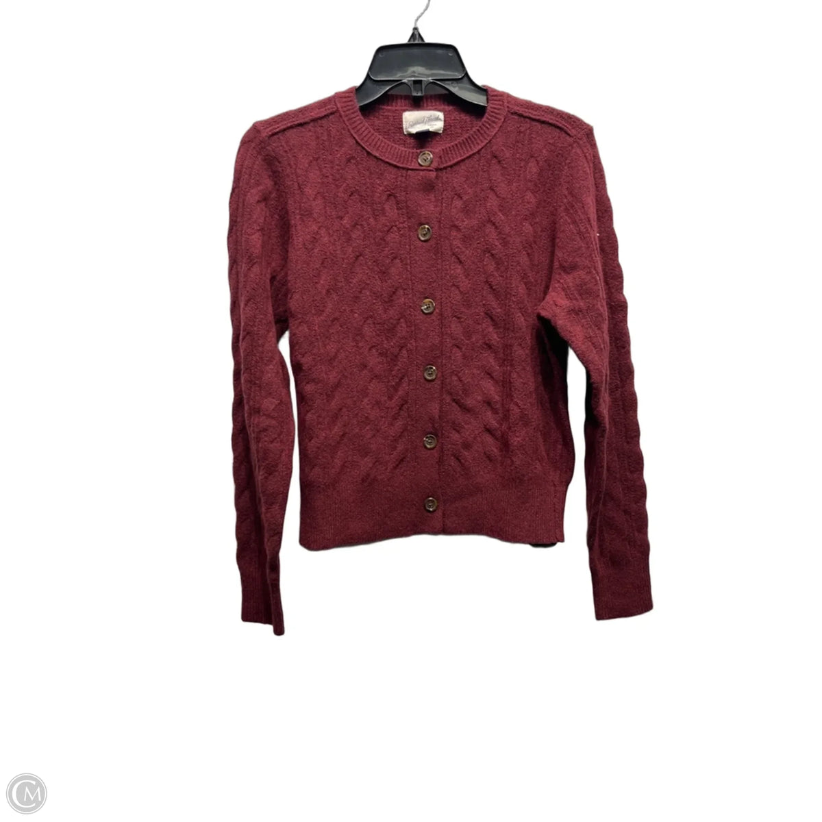 Sweater Cardigan By Universal Thread In Maroon, Size: S