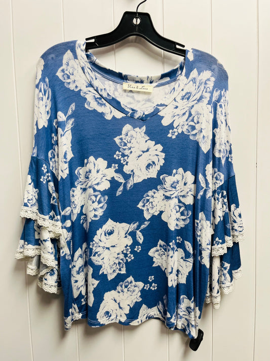 Blue Top Long Sleeve vine&love, Size S