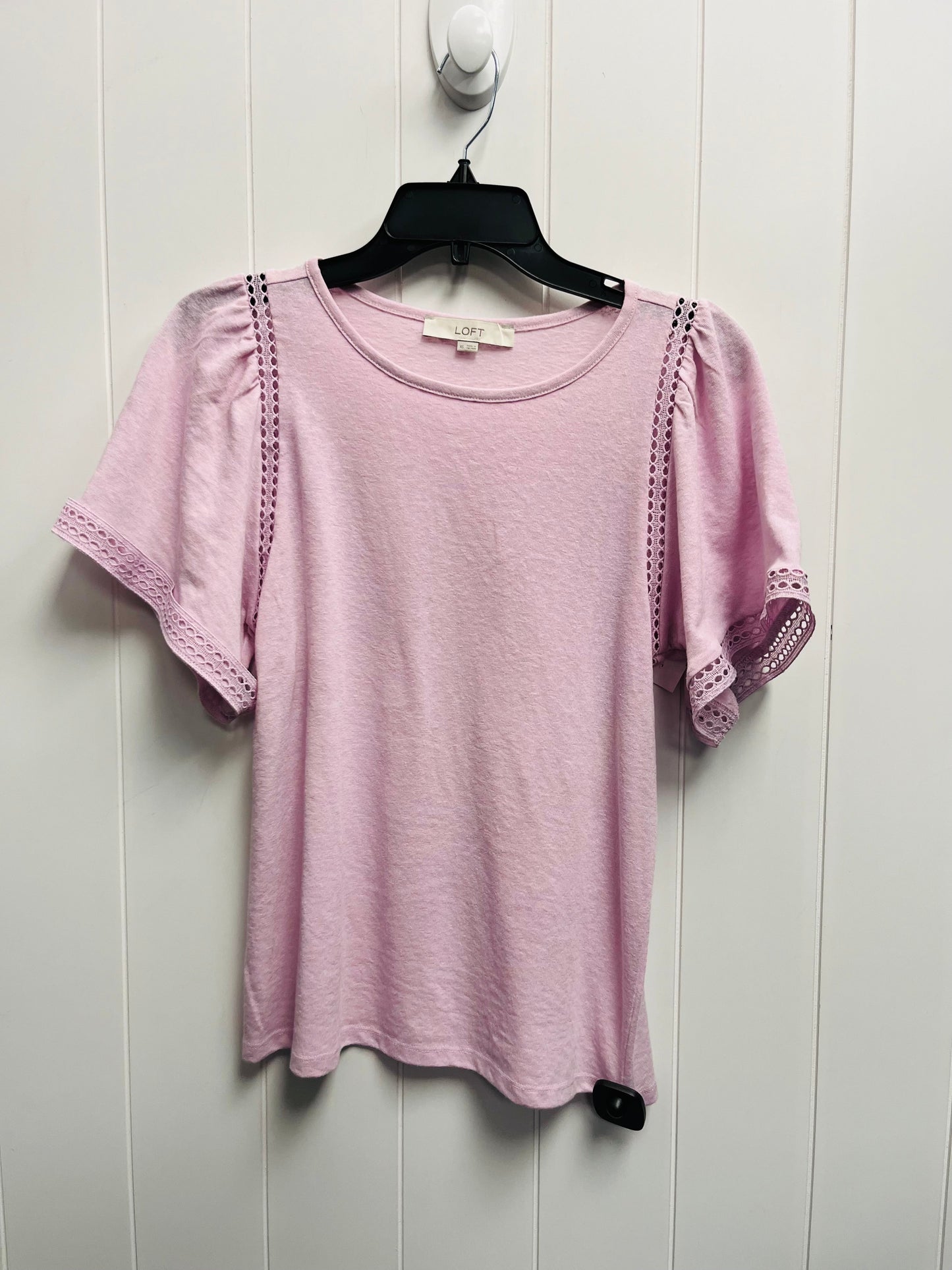 Purple Top Short Sleeve Loft, Size Xs