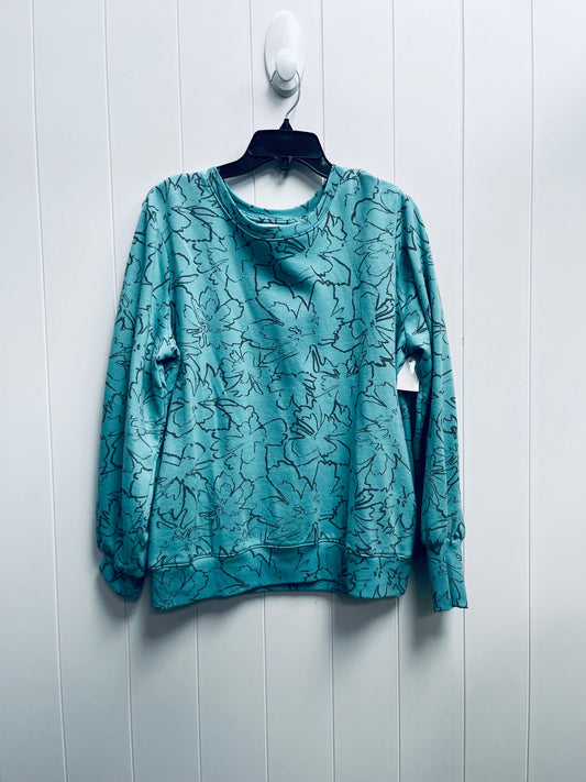 Sweatshirt Crewneck By Nine West Apparel In Teal, Size: Xl