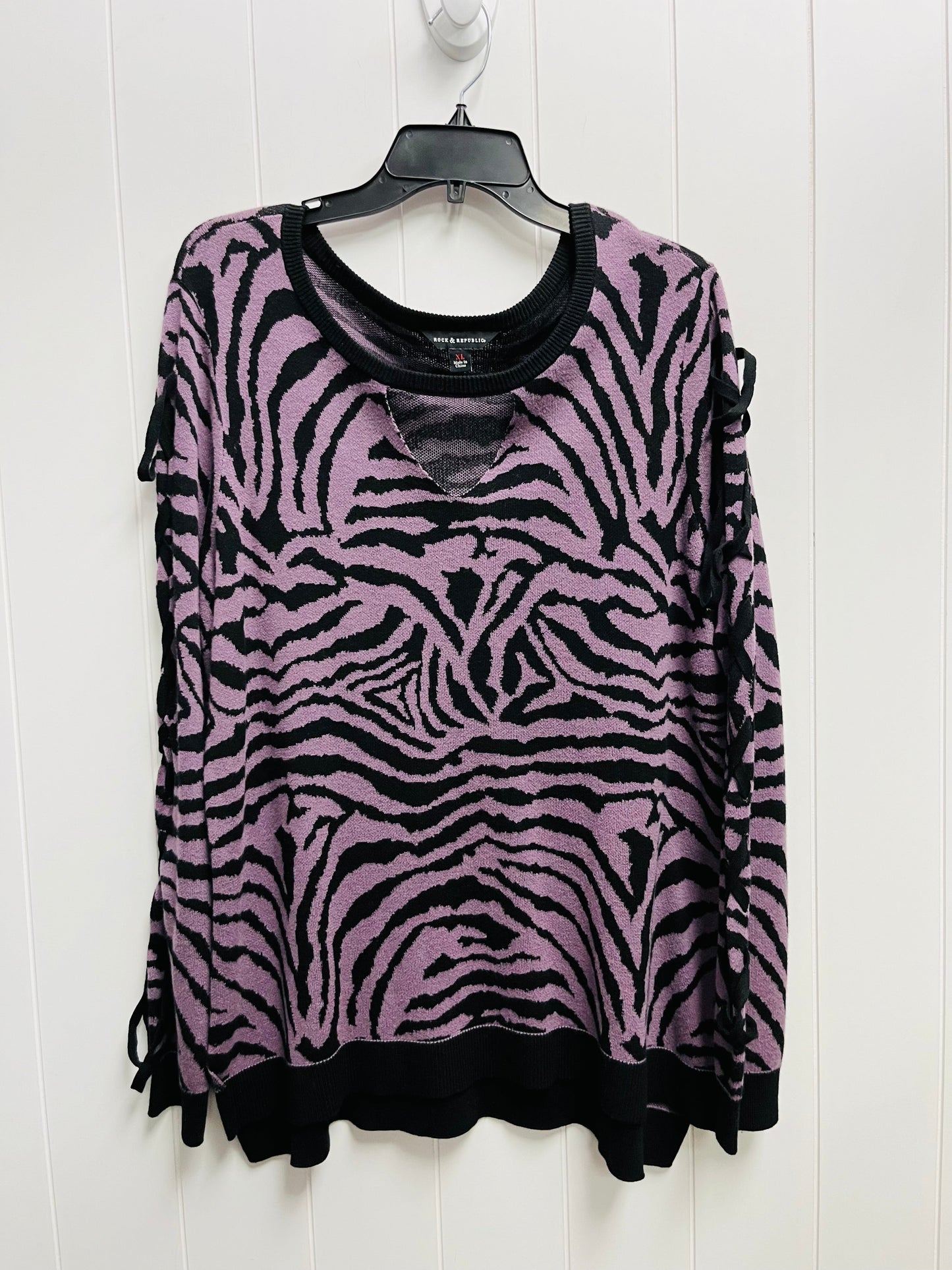 Sweater By Rock And Republic In Purple, Size: Xl