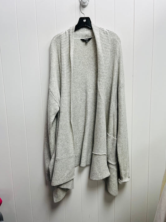 Sweater Cardigan By Simply Vera In Grey, Size: Xxl