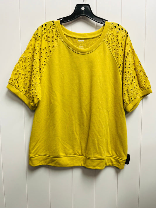 Yellow Top Short Sleeve Sonoma, Size L
