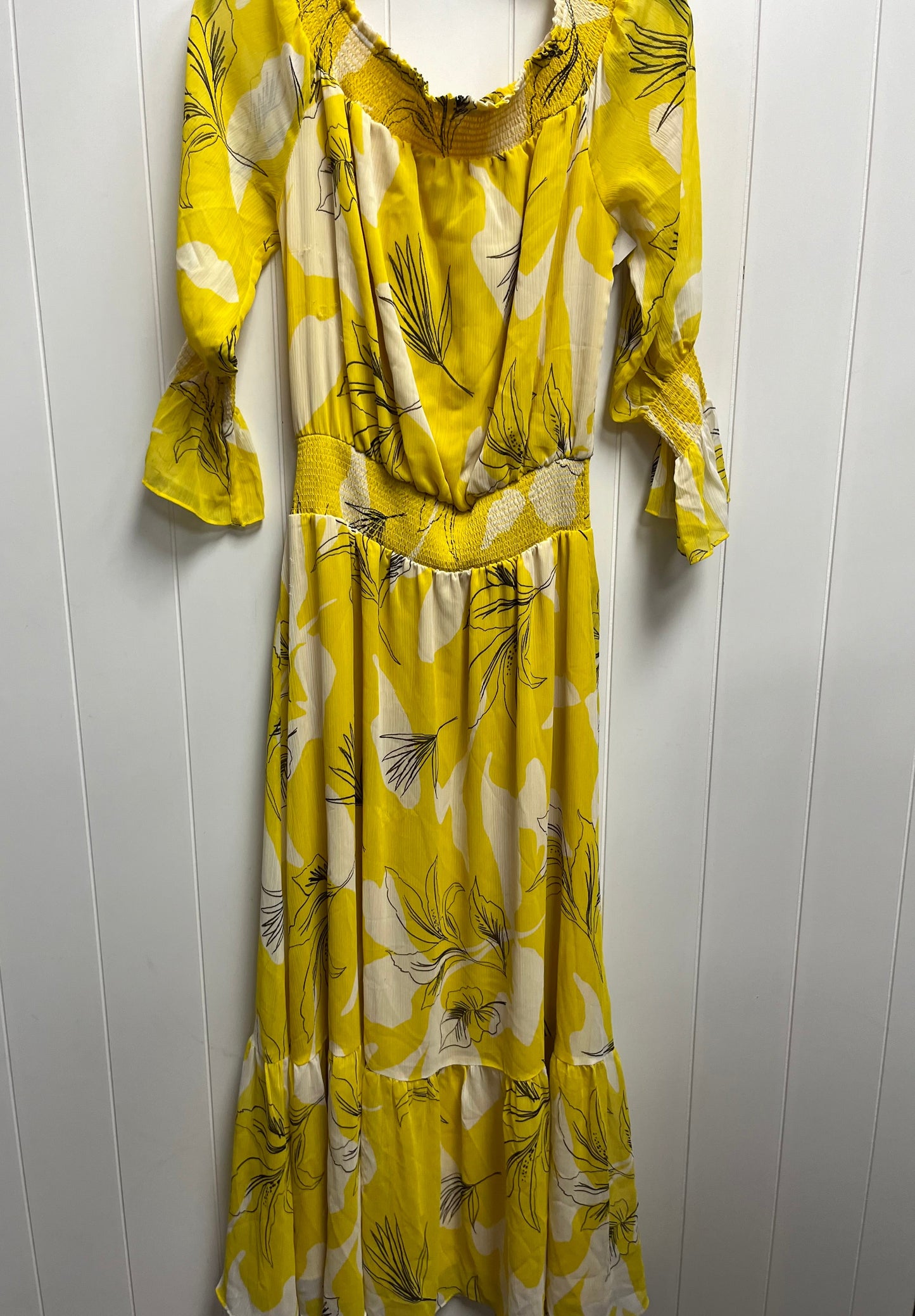 Yellow Dress Casual Maxi Chicos, Size 6