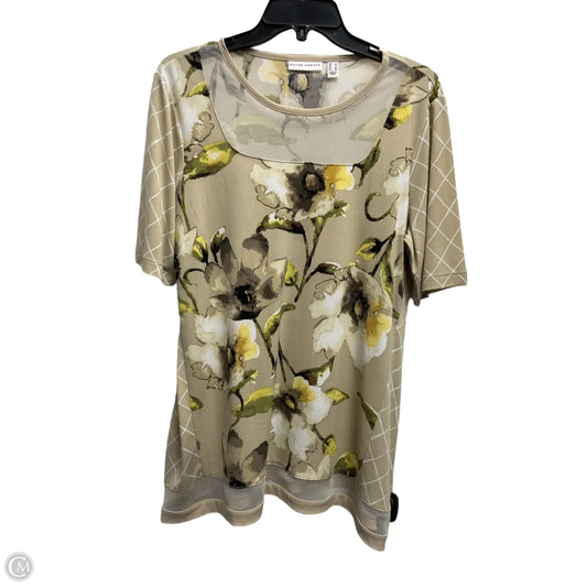 Top Short Sleeve By Susan Graver In Cream, Size: S