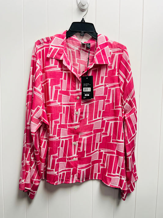 Pink Top Long Sleeve Clothes Mentor, Size 2x