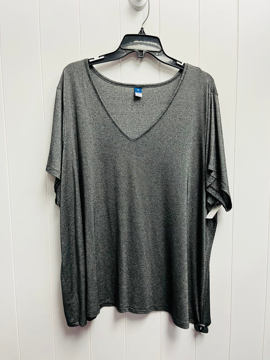 Silver Top Short Sleeve Old Navy, Size 3x