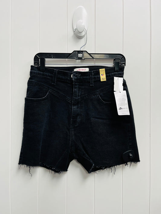 Black Denim Shorts vibrant, Size M