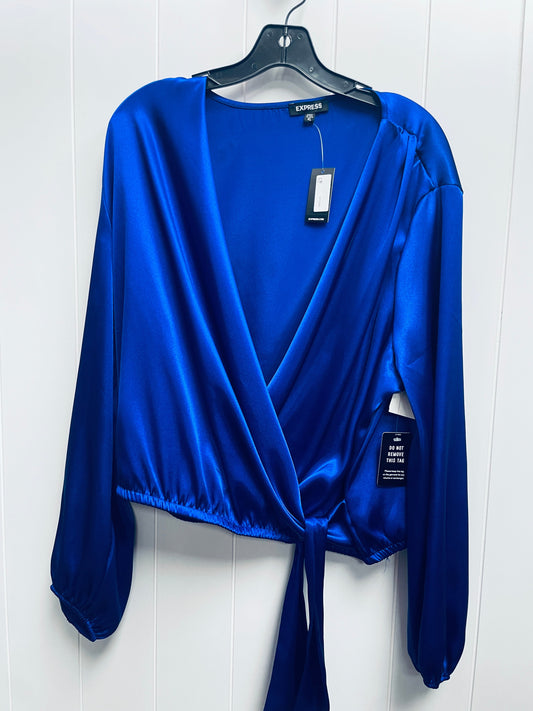 Blue Blouse Long Sleeve Express, Size Xl