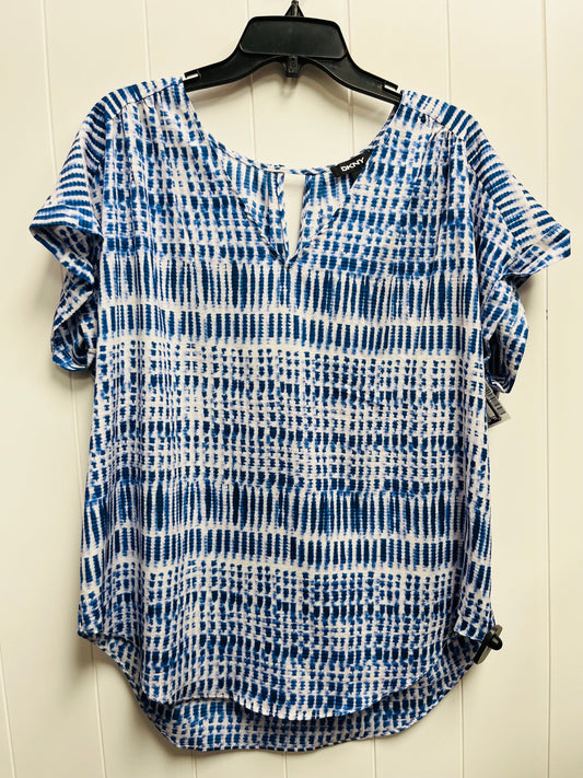 Blue Top Short Sleeve Dkny, Size L