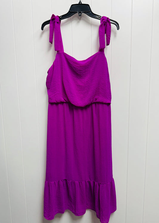 Dress Casual Short By Tacera In Purple, Size: L