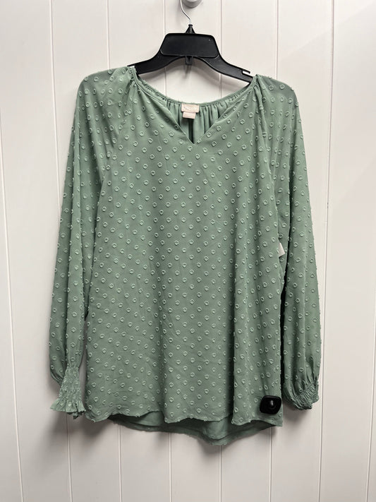 Top Long Sleeve By Chicos In Green, Size: 8