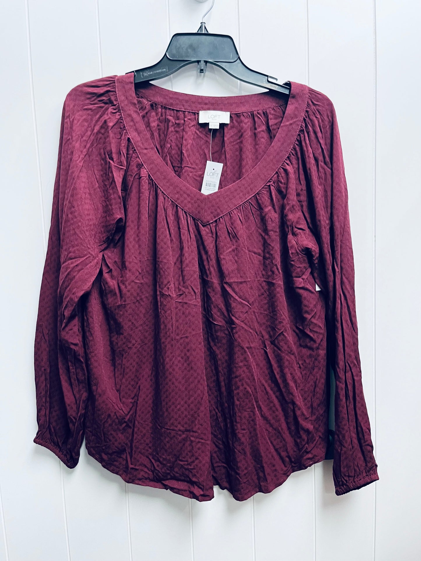 Top Long Sleeve By Loft In Purple, Size: S