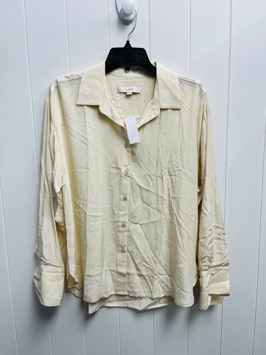 Top Long Sleeve By Loft In Cream, Size: M