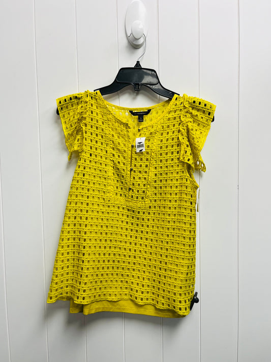 Yellow Top Short Sleeve Banana Republic, Size S