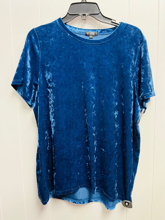 Blue Top Short Sleeve Clothes Mentor, Size Xl