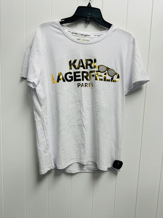 White Top Short Sleeve Karl Lagerfeld, Size L